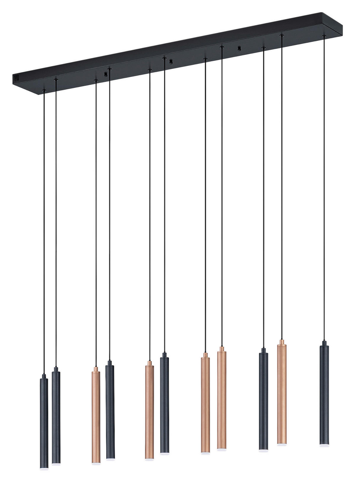 LED-HÄNGELEUCHTE Musterring 115/15/150 cm  - Schwarz/Weiß, Design, Kunststoff/Metall (115/15/150cm) - Musterring