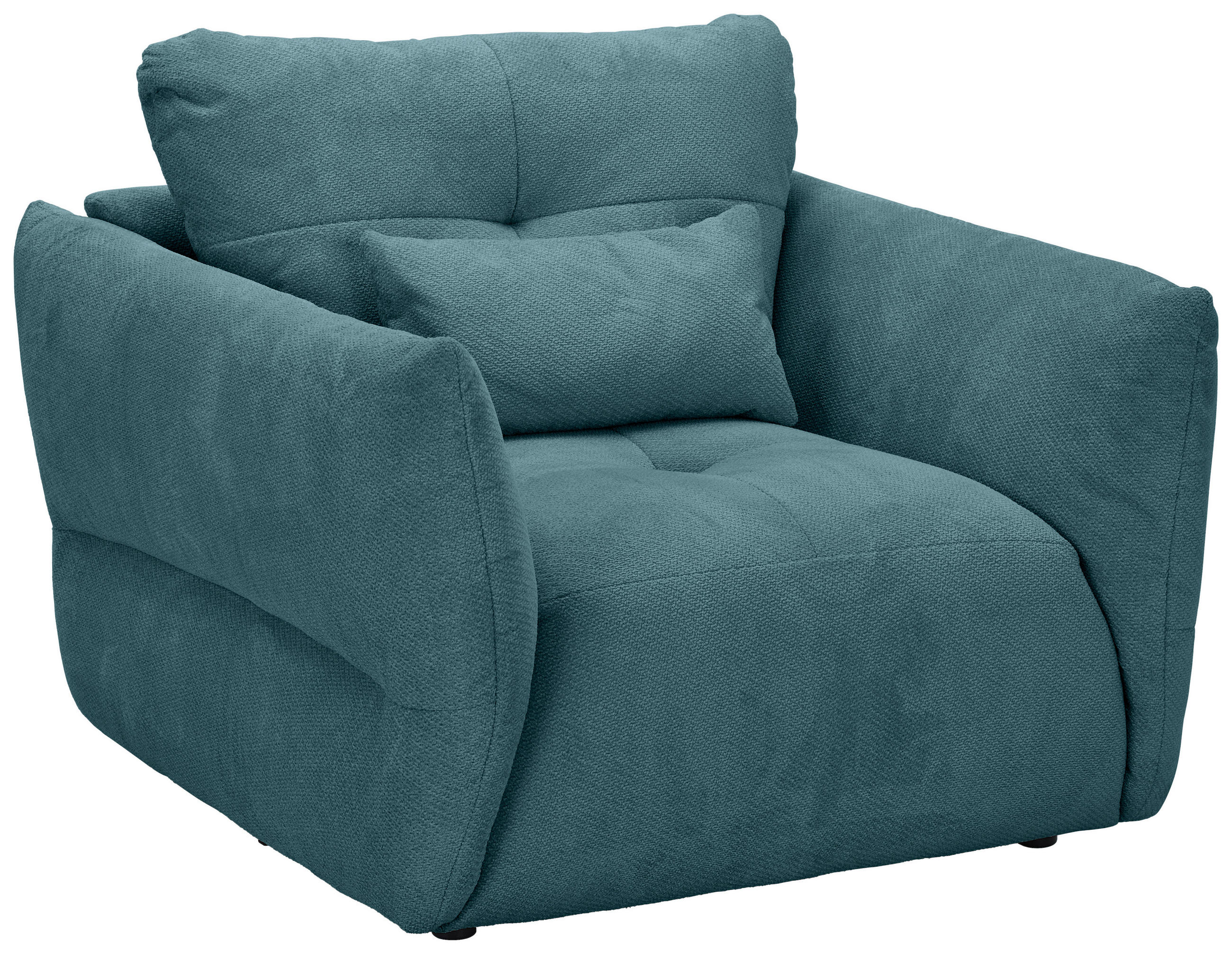 SESSEL in Webstoff Petrol  - Petrol/Schwarz, KONVENTIONELL, Textil/Metall (112/88/120cm) - Carryhome