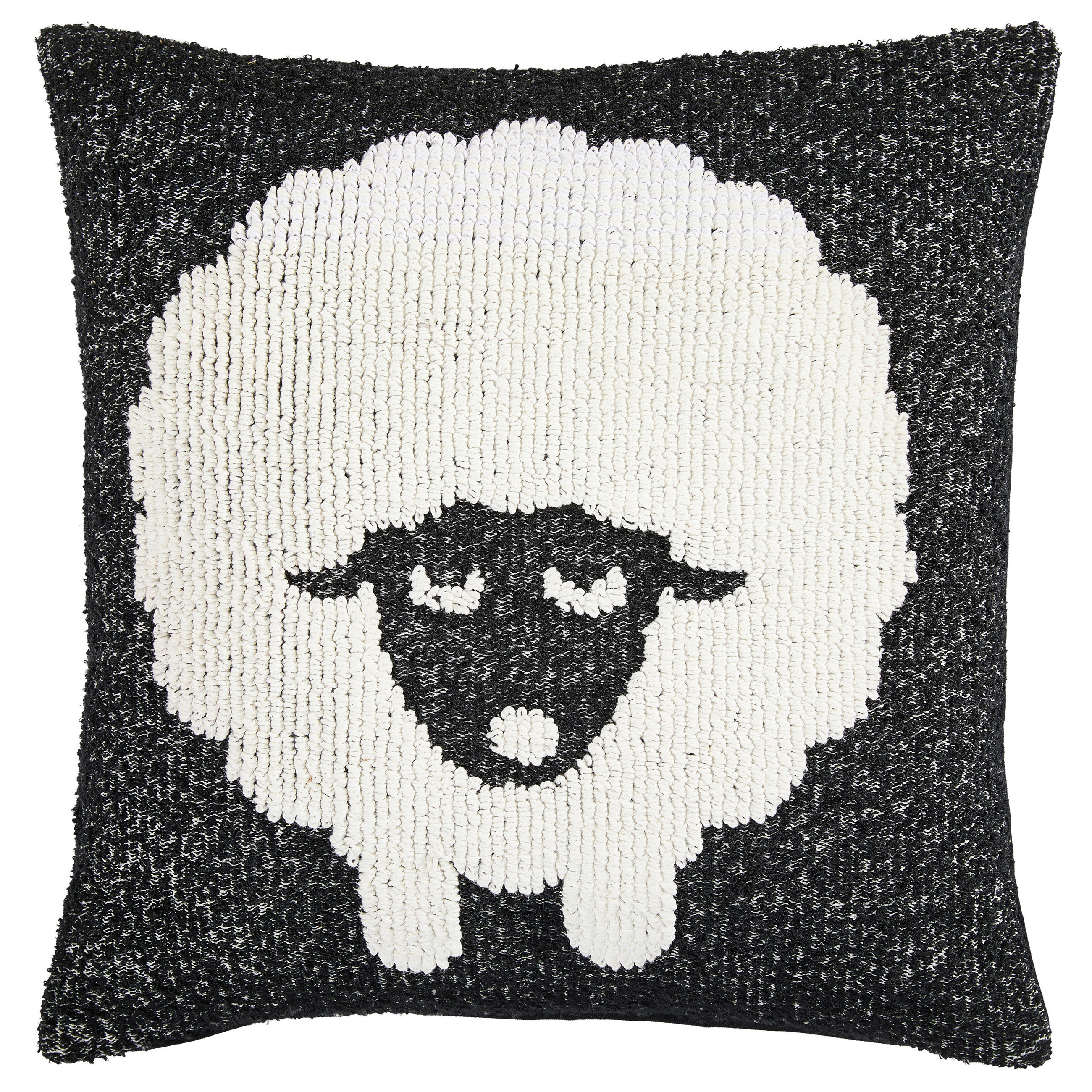 KISSENHÜLLE 48/48 cm  - Elfenbein/Schwarz, Textil (48/48cm) - Esposa