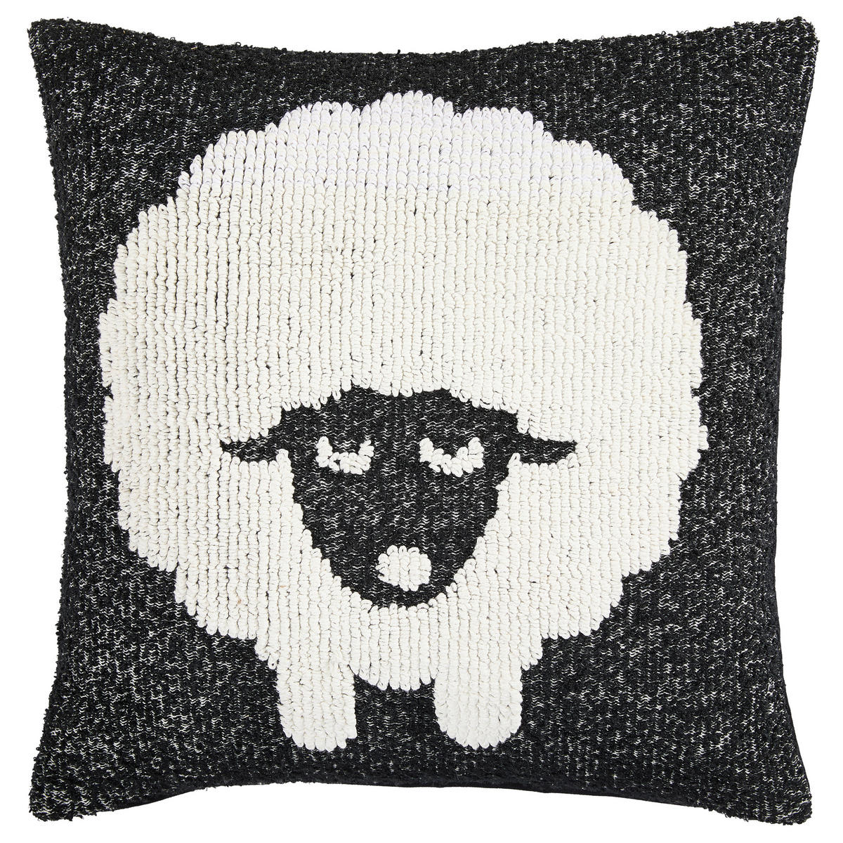 KISSENHÜLLE 48/48 cm  - Elfenbein/Schwarz, Textil (48/48cm) - Esposa