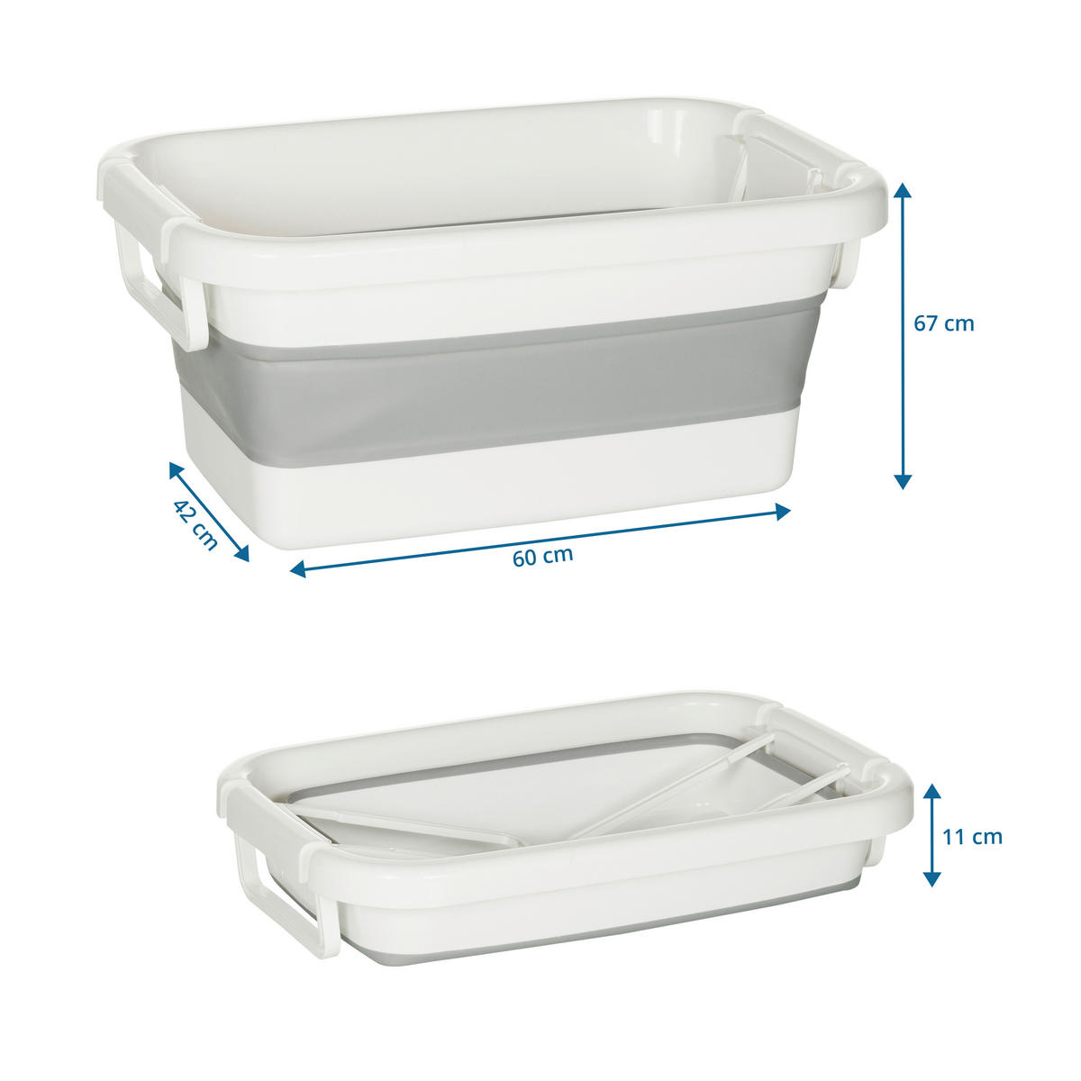 UNIVERSALKORB   - Weiß/Grau, Basics, Kunststoff (60/67/42cm) - MID.YOU