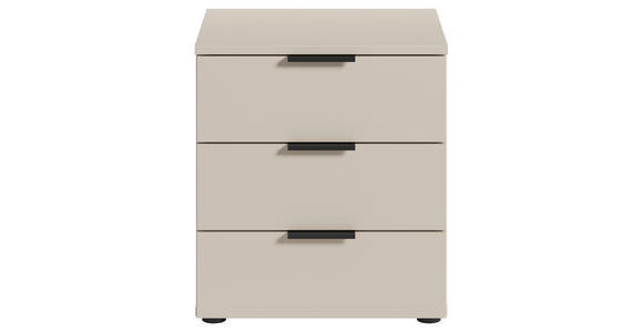 NACHTSCHRANK 45/61/40 cm - Kaschmir/Schwarz, Basics, Holzwerkstoff/Kunststoff (45/61/40cm) - Carryhome