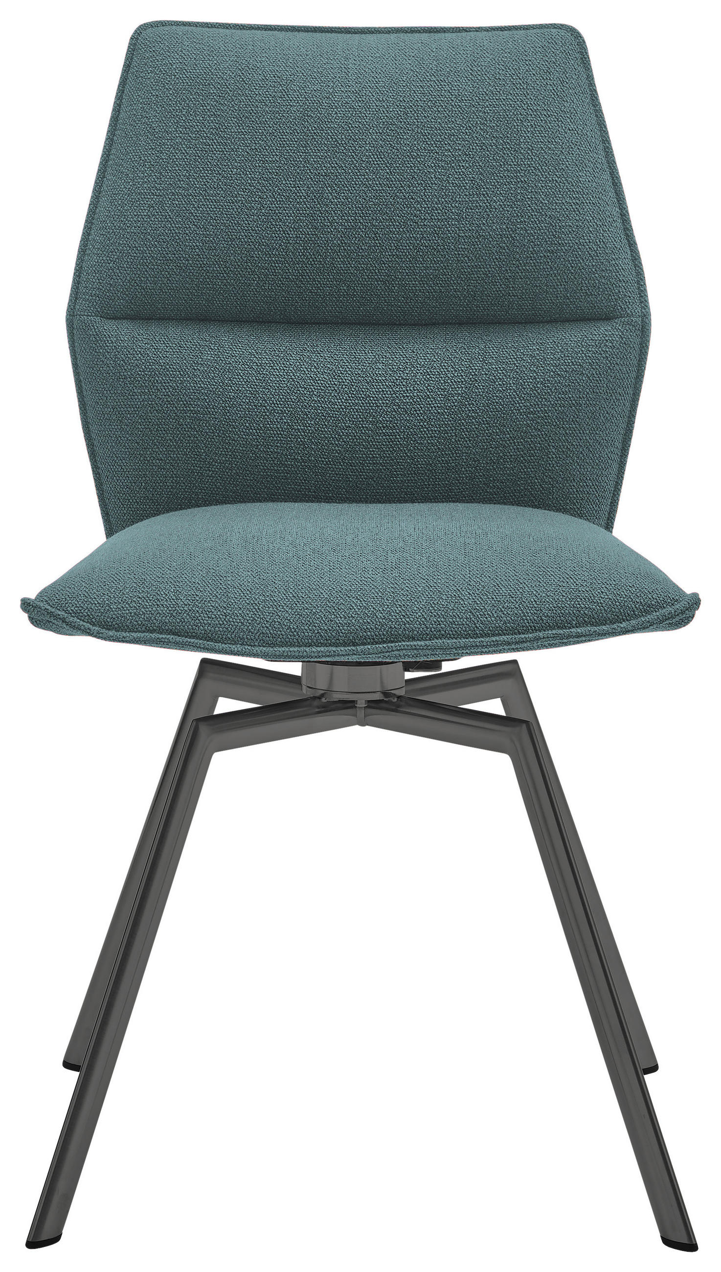 STUHL drehbar Anthrazit, Türkis  - Türkis/Anthrazit, Design, Textil/Metall (49/86/60cm) - Venjakob