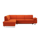 WOHNLANDSCHAFT in Webstoff Orange  - Chromfarben/Orange, Design, Textil/Metall (198/274cm) - Venda