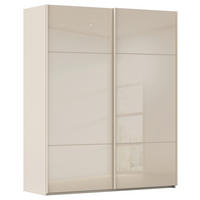 SCHWEBETÜRENSCHRANK 181/223/67 cm 2-türig Champagner  - Champagner, KONVENTIONELL, Glas/Holzwerkstoff (181/223/67cm) - Novel