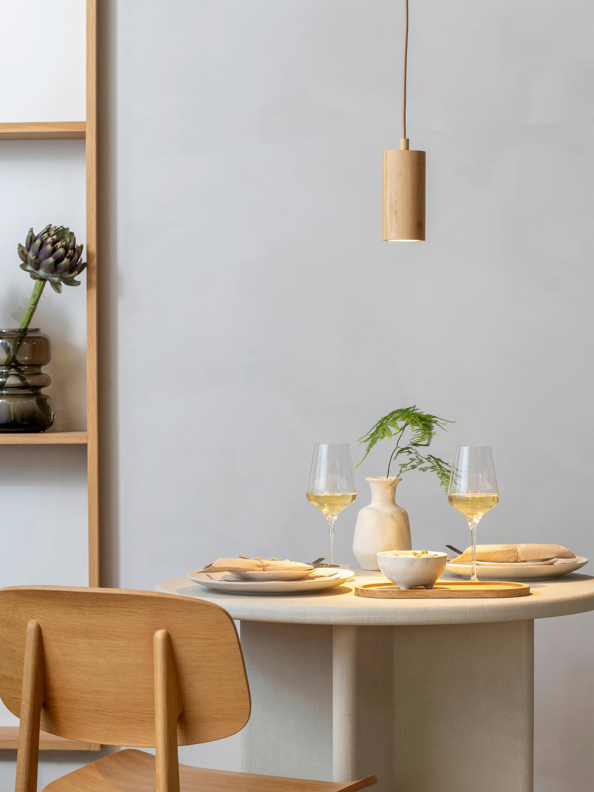 HÄNGLAMPA Good & Mojo 12/12/270 cm  - naturfärgad, Trend, trä (12/12/270cm) - Good & Mojo