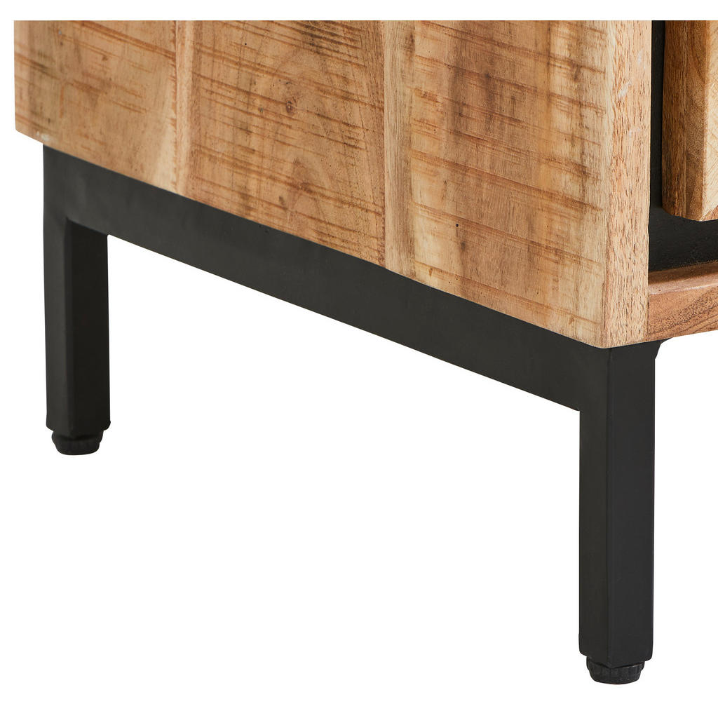 Thumbnail - Livetastic Sideboard, Schwarz, Akazie, Metall, Akazie, Holz, 2 Fächer, 1 Schubladen, 88x85x40 cm, Holzmöbel, Kleinmöbel ...
