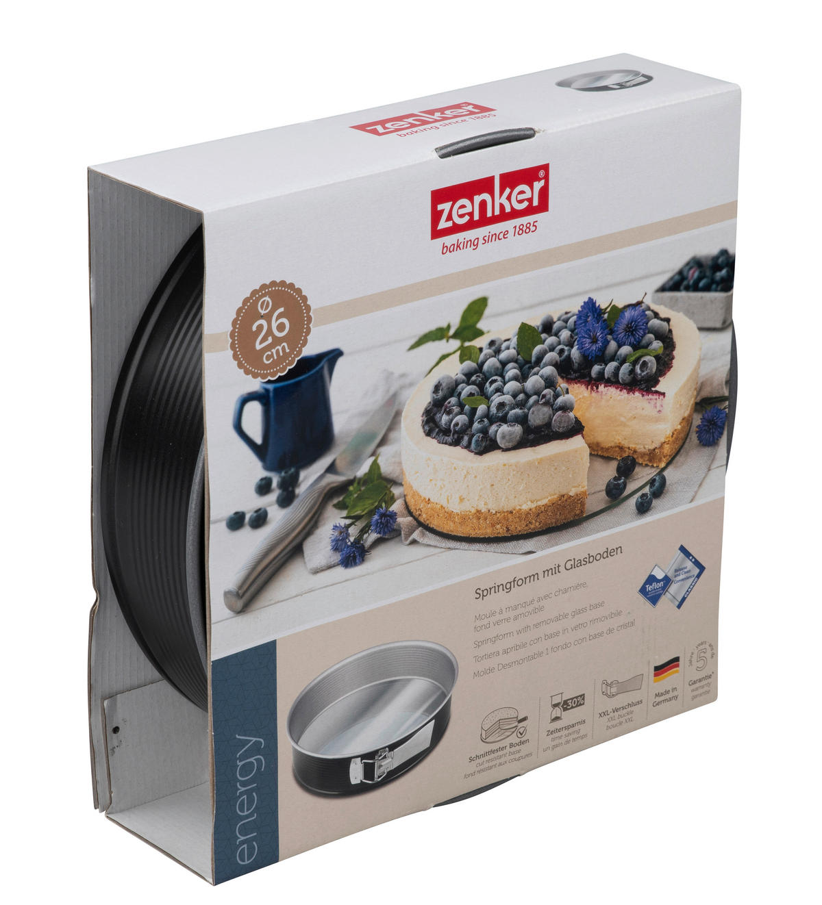 SPRINGFORM  - Transparent/Schwarz, KONVENTIONELL, Glas/Metall (26cm) - Zenker