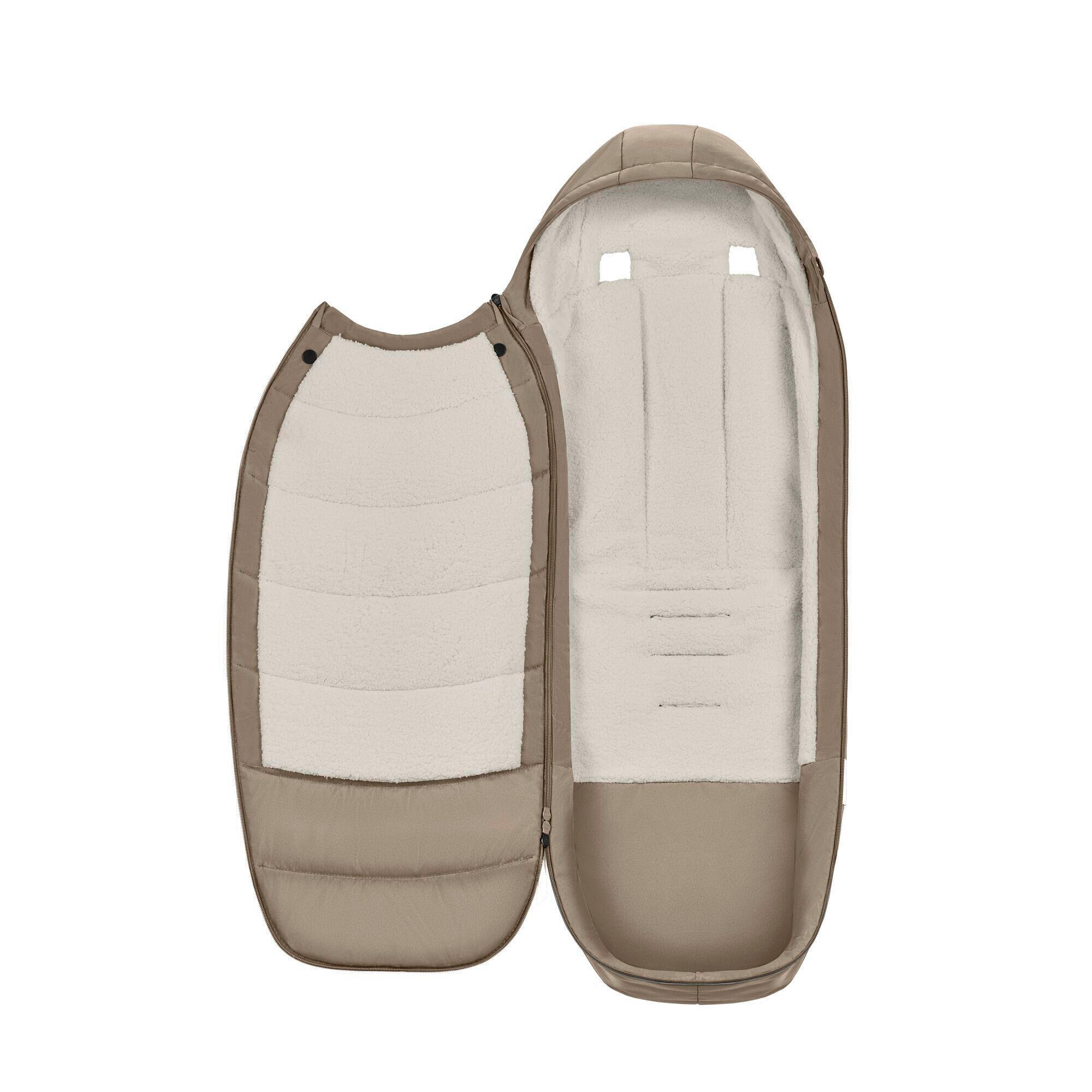 FUßSACK Platinum  - Beige, Basics, Textil (46/37/11cm) - cybex PLATINUM