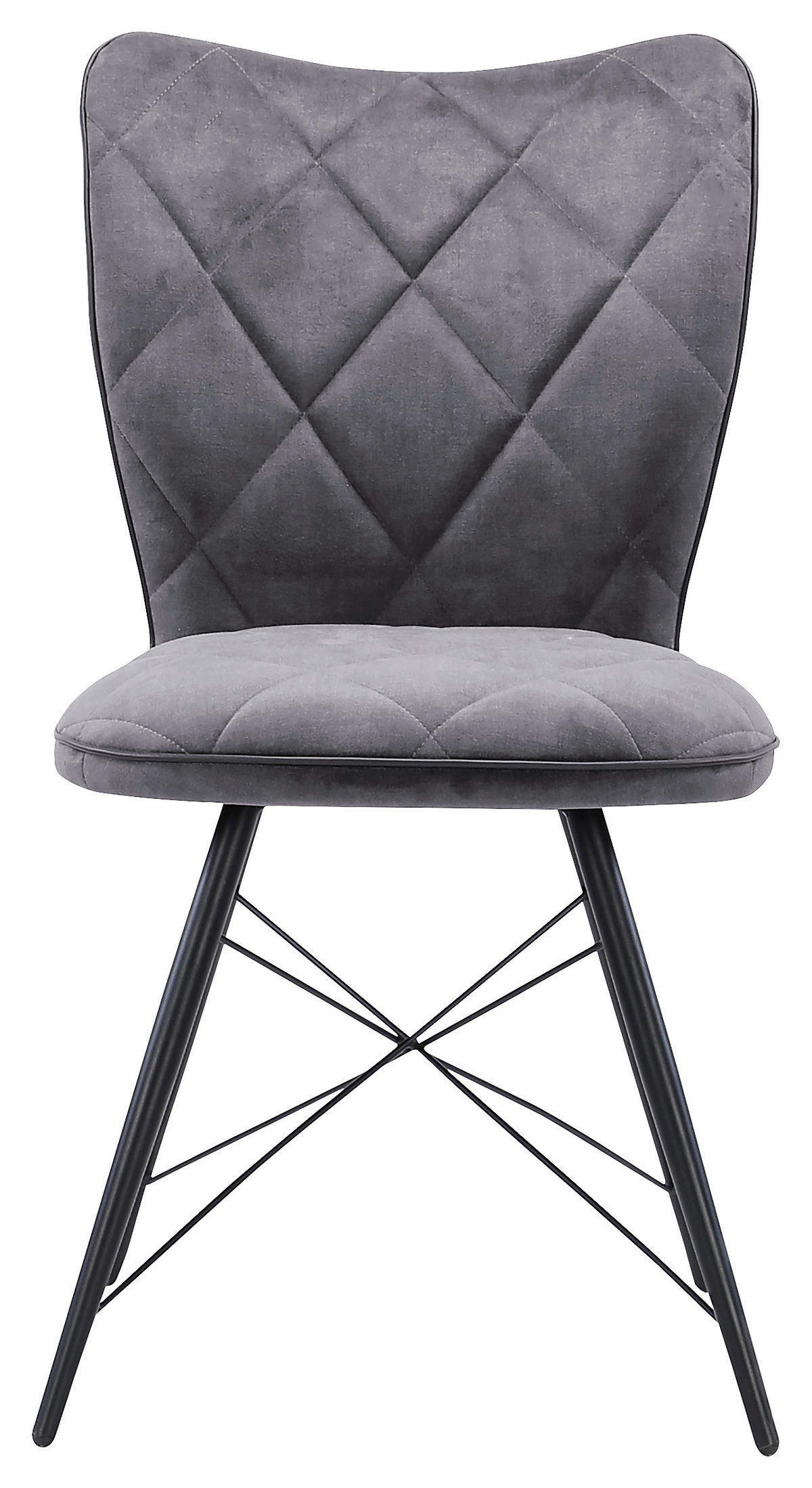ŽIDLE, šedá - šedá/černá, Design, kov/textil (48/89/62cm) - Hom`in