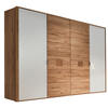 DREHTÜRENSCHRANK 250/218,5/60 cm 4-türig Weiß, Eichefarben  - Eichefarben/Anthrazit, Natur, Glas/Holz (250/218,5/60cm) - Valnatura