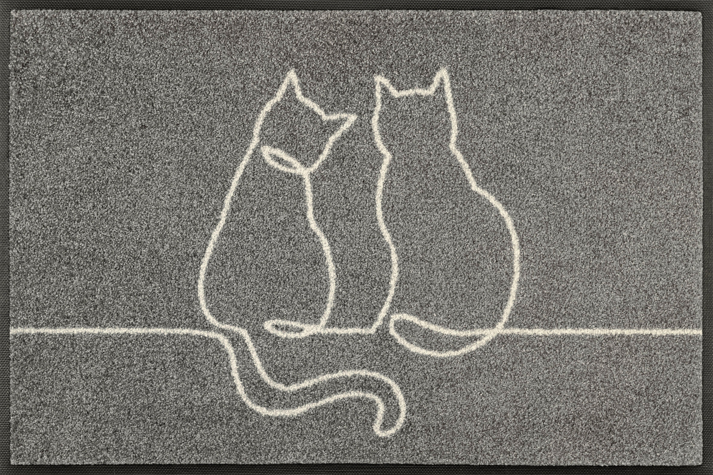 wash+dry FUßMATTE Lovetails Grau 50x75 cm