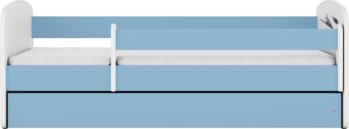 KINDER-/JUNIORBETT - Blau/Birkefarben, MODERN, Holz/Holzwerkstoff (80/160cm) - MID.YOU