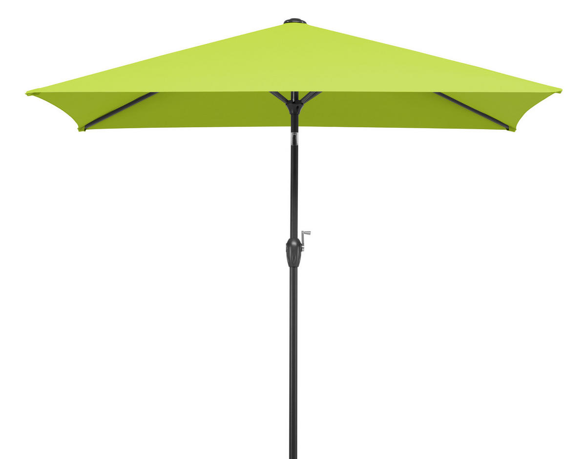 SONNENSCHIRM 210 cm Hellgrün  - Anthrazit/Hellgrün, Basics, Textil/Metall (210/228/130cm) - Schneider