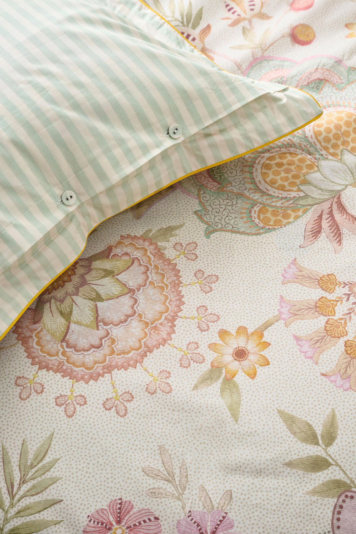 BETTWÄSCHE Bombay Bold 140/200 cm  - Creme, Basics, Textil (140/200cm) - Pip Home