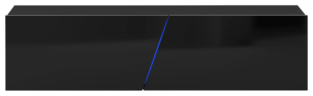 LOWBOARD SLANT  in 160/35/40 cm  - Schwarz, Design, Holzwerkstoff/Kunststoff (160/35/40cm) - Livetastic