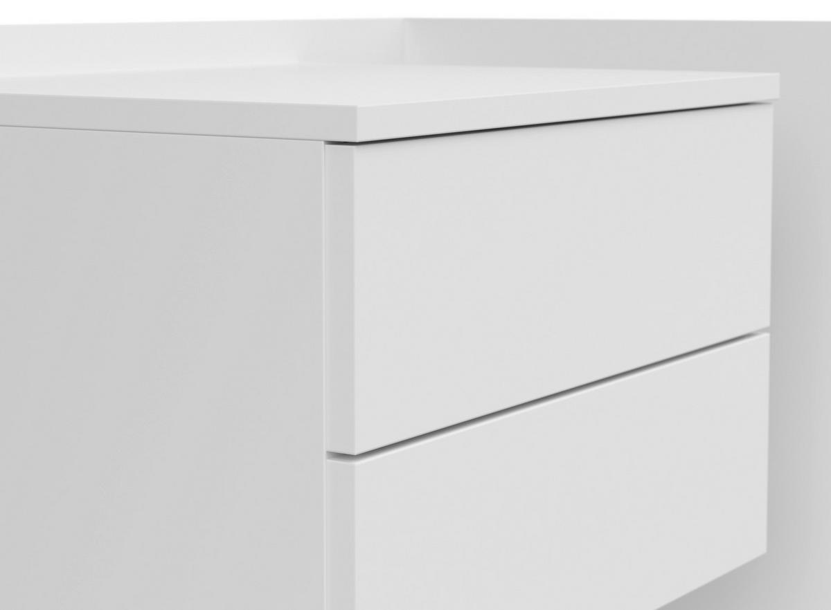 NACHTKÄSTCHEN 60/62/38 cm  in Weiß  - Graphitfarben/Weiß, Design, Holzwerkstoff/Kunststoff (60/62/38cm) - Lomoco