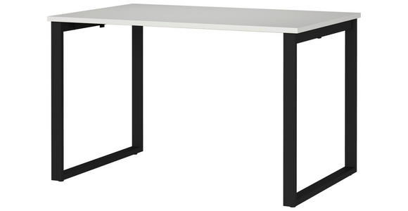 SCHREIBTISCH 120/80/75 cm  in Schwarz, Hellgrau  - Hellgrau/Schwarz, MODERN, Holzwerkstoff/Metall (120/80/75cm) - Novel