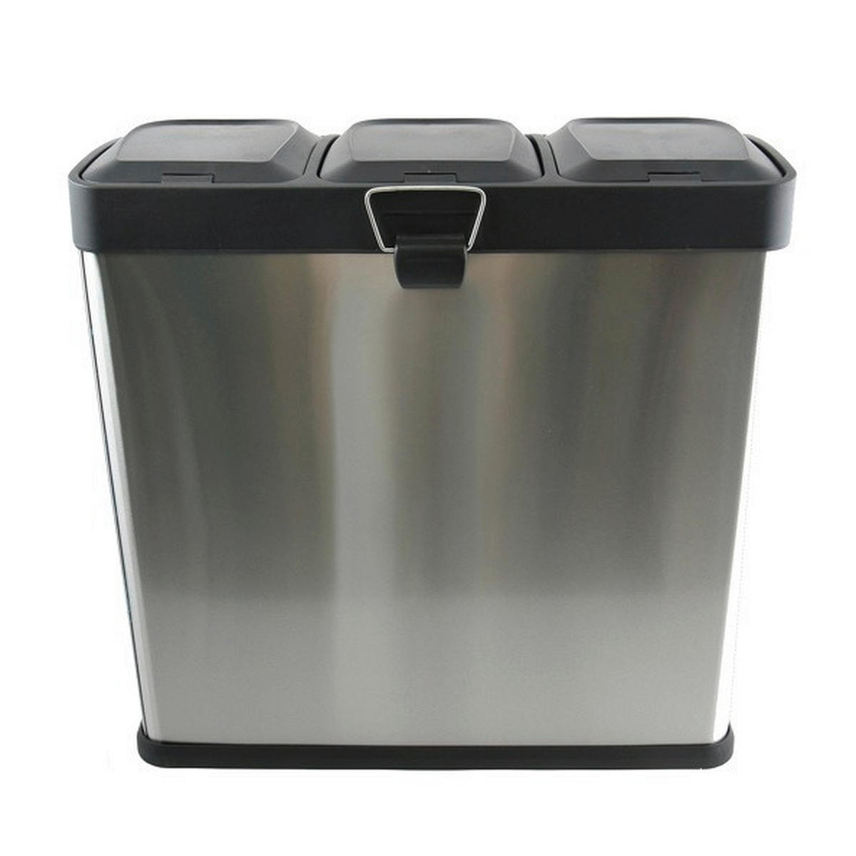 TRETEIMER 60 l  Metall  - Silberfarben/Schwarz, Basics, Kunststoff/Metall (60,5cm)