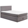BOXSPRINGBETT 120/200 cm,  in Grau  - Schwarz/Grau, Design, Holzwerkstoff/Kunststoff (120/200cm) - Xora