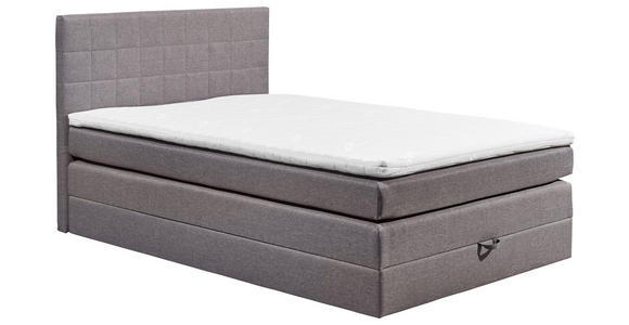 BOXSPRINGBETT 120/200 cm,  in Grau  - Schwarz/Grau, Design, Holzwerkstoff/Kunststoff (120/200cm) - Xora