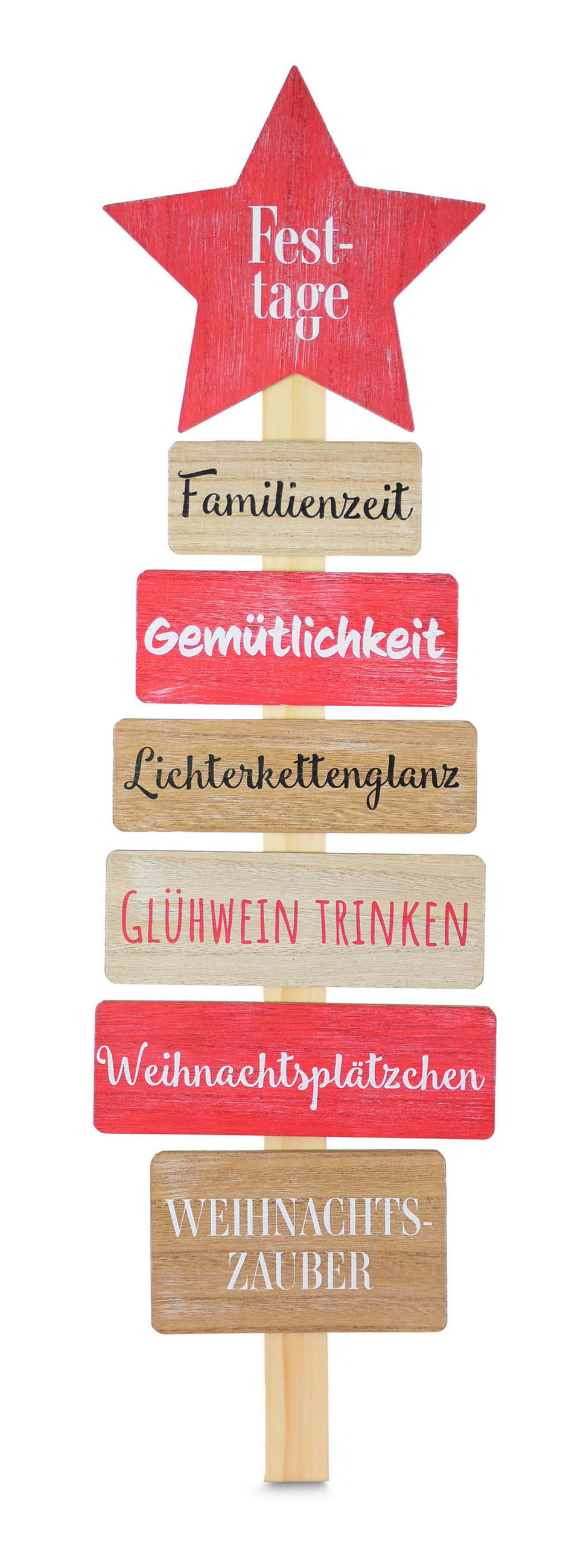 DEKOSCHILD Holz  - Basics, Holz (77/28,2/1,8cm) - X-Mas