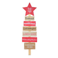 DEKOSCHILD Holz  - Basics, Holz (77/28,2/1,8cm) - X-Mas