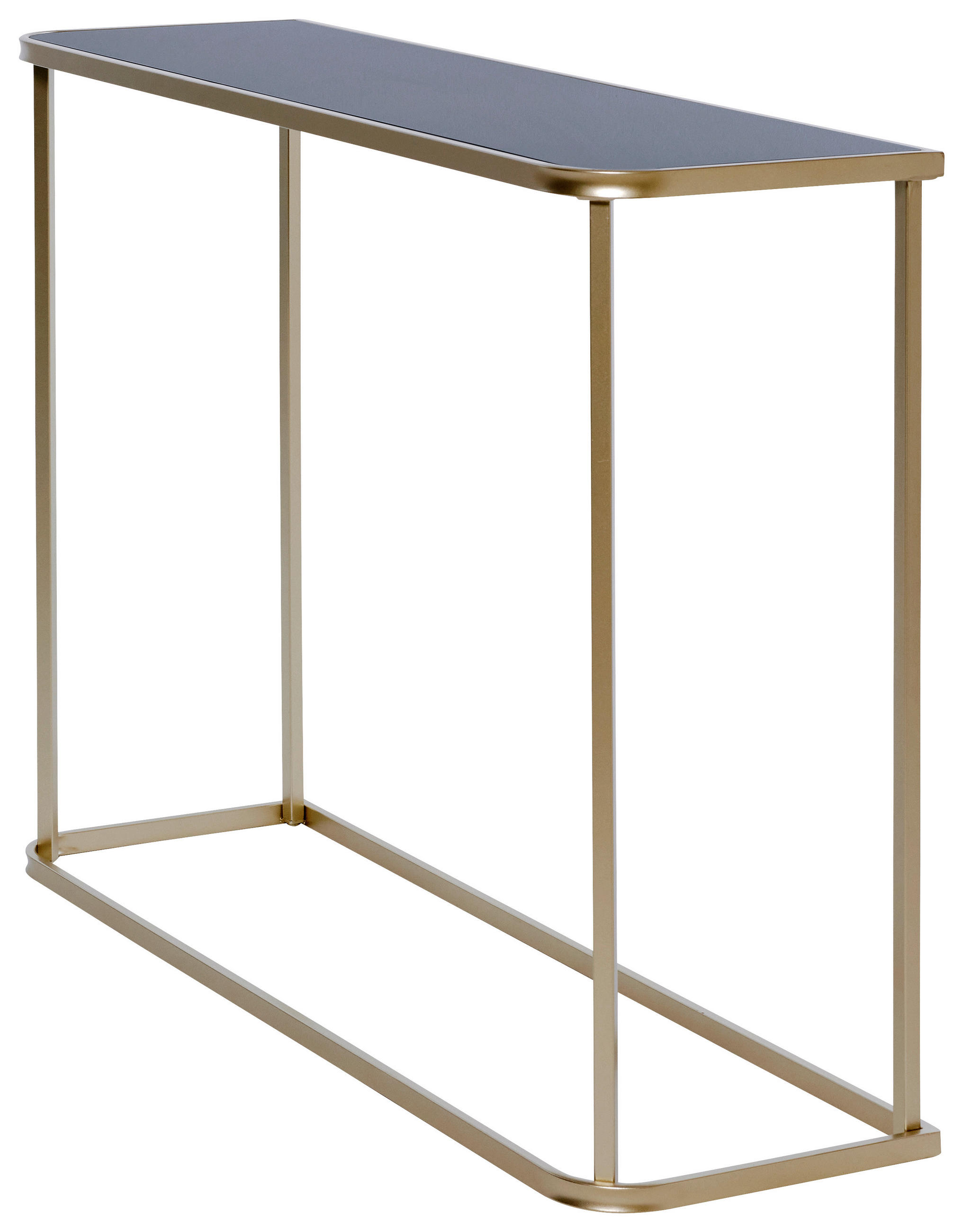 KONSOLENTISCH Schwarz, Goldfarben  - Goldfarben/Schwarz, MODERN, Glas/Metall (100/30/76cm) - Livetastic