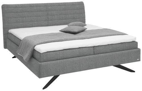 POLSTERBETT 180/200 cm  in Grau  - Weiss/Schwarz, Design, Holzwerkstoff/Kunststoff (180/200cm) - Dieter Knoll