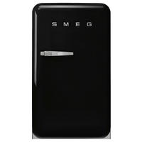 KÜHLSCHRANK 54,5/97-98/70,1 cm FAB10RBL6  - Schwarz Hochglanz/Silberfarben, Basics, Glas/Metall (54,5/97-98/70,1cm) - SMEG