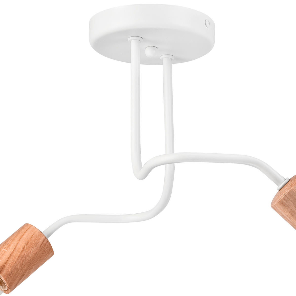 DECKENLEUCHTE  45/26 cm    - Weiß, Basics, Holz/Metall (45/26cm)