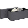 SITZBOX in Textil, Holzwerkstoff Anthrazit  - Anthrazit, Design, Holzwerkstoff/Textil (76/38/38cm) - Carryhome