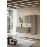 BADEZIMMER 3-teilig  in 120 cm  - Beige/Weiß, KONVENTIONELL, Holzwerkstoff/Stein (120cm) - Belluti