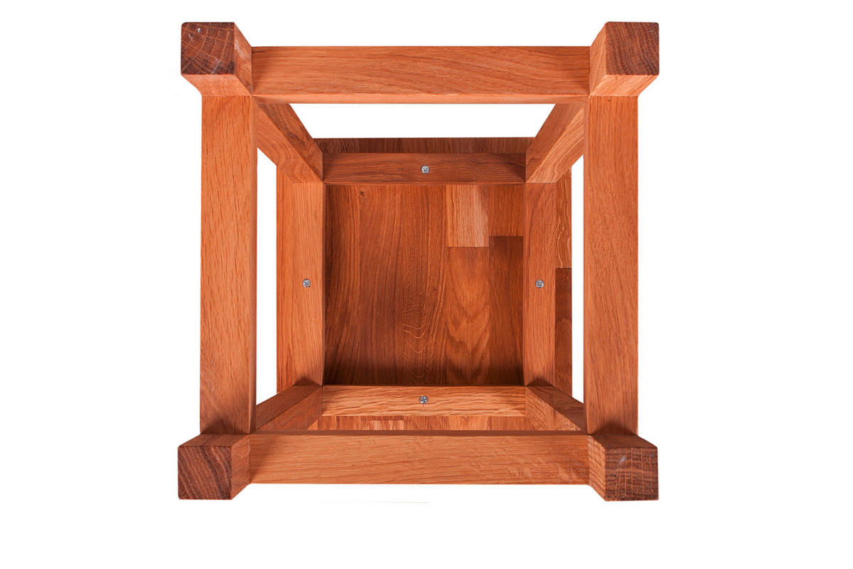 Universalhocker Echtholz  - Eichefarben, Basics, Holz (30/60/30cm) - Gardenson