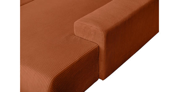 WOHNLANDSCHAFT  in Cord Rostfarben  - Rostfarben/Schwarz, KONVENTIONELL, Textil/Metall (191/351/191cm) - Carryhome