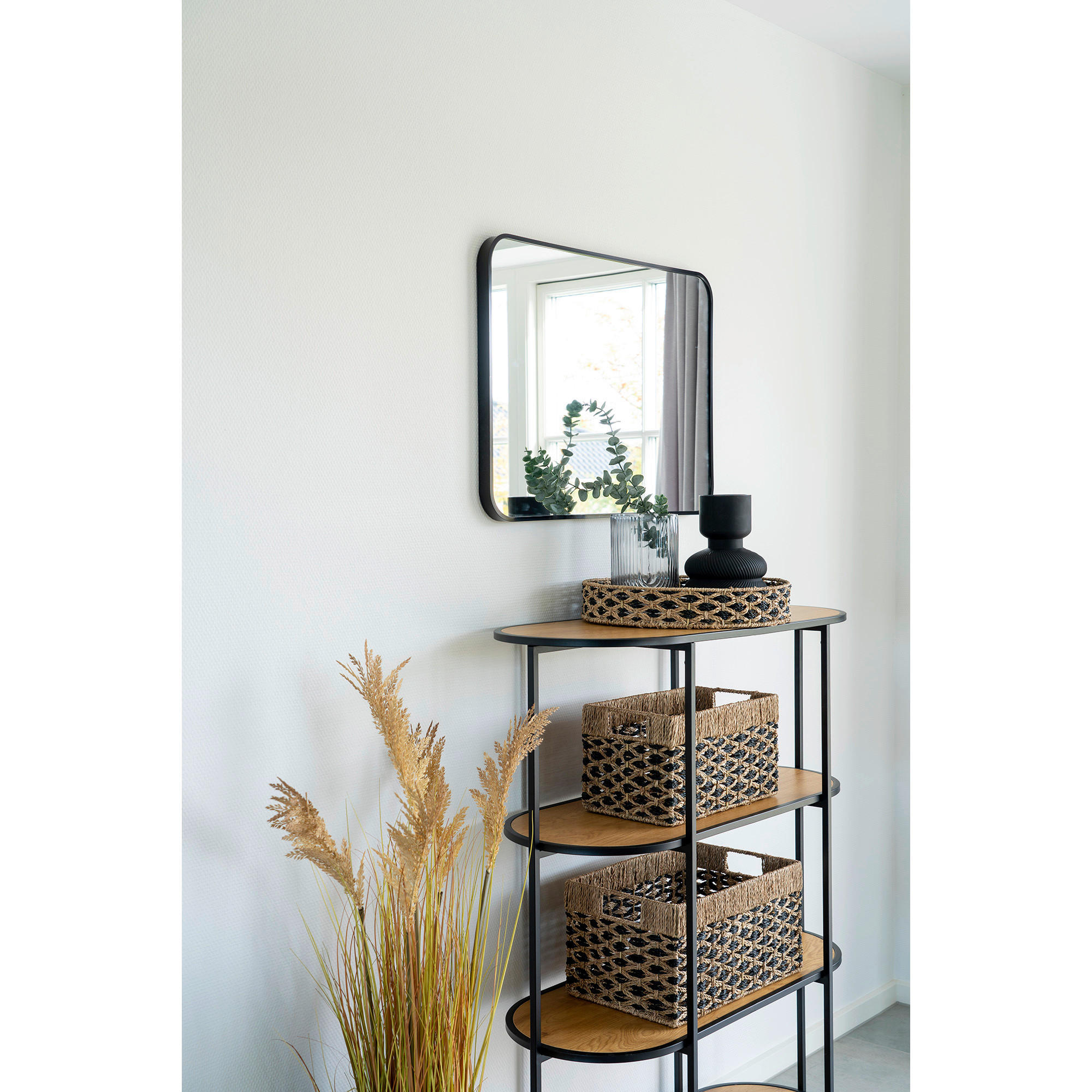 KORBSET  - Schwarz/Braun, Design, Holz