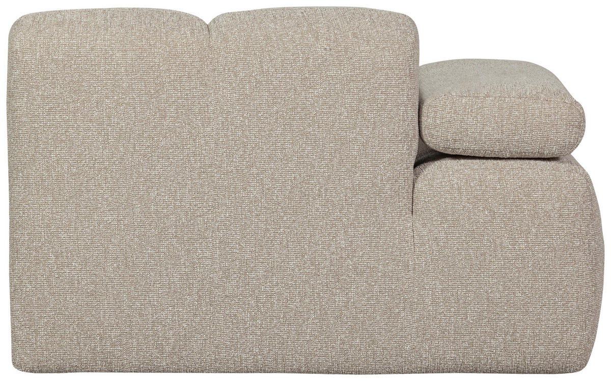 SOFAELEMENT Mojo Bouclé Beige  - Beige/Schwarz, Design, Kunststoff/Textil (97/74/124cm) - Livetastic