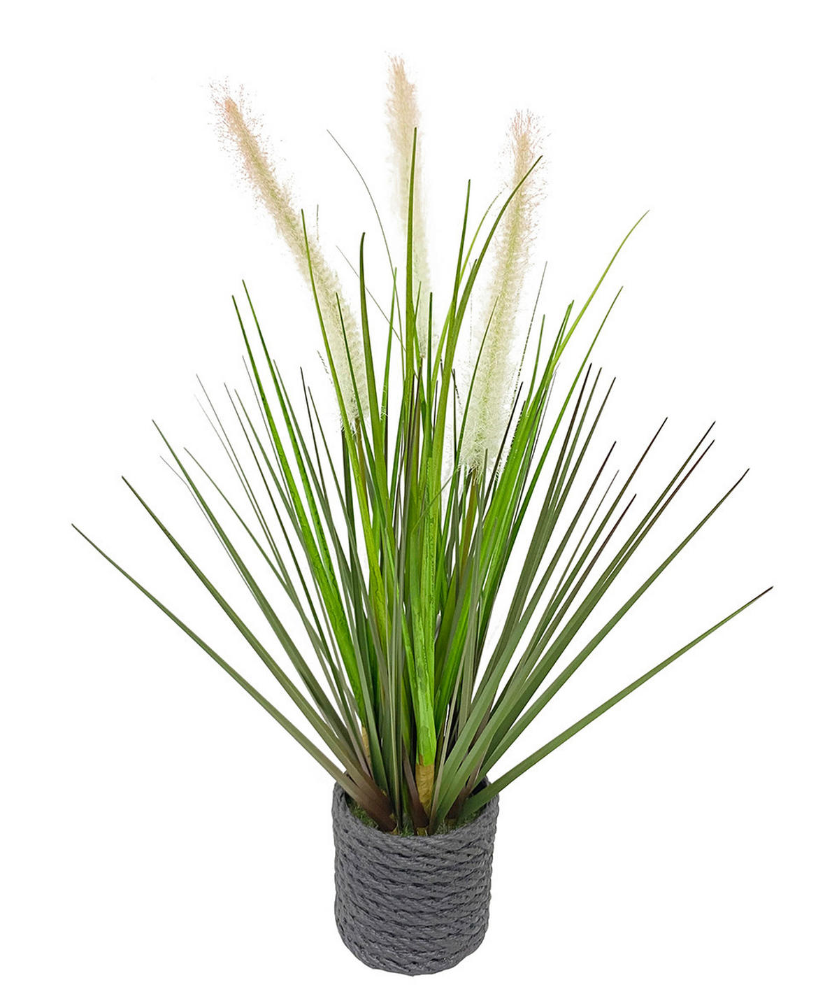 DEKOGRAS  - Weiß/Grün, Natur, Kunststoff/Metall (40cm) - Ambia Home