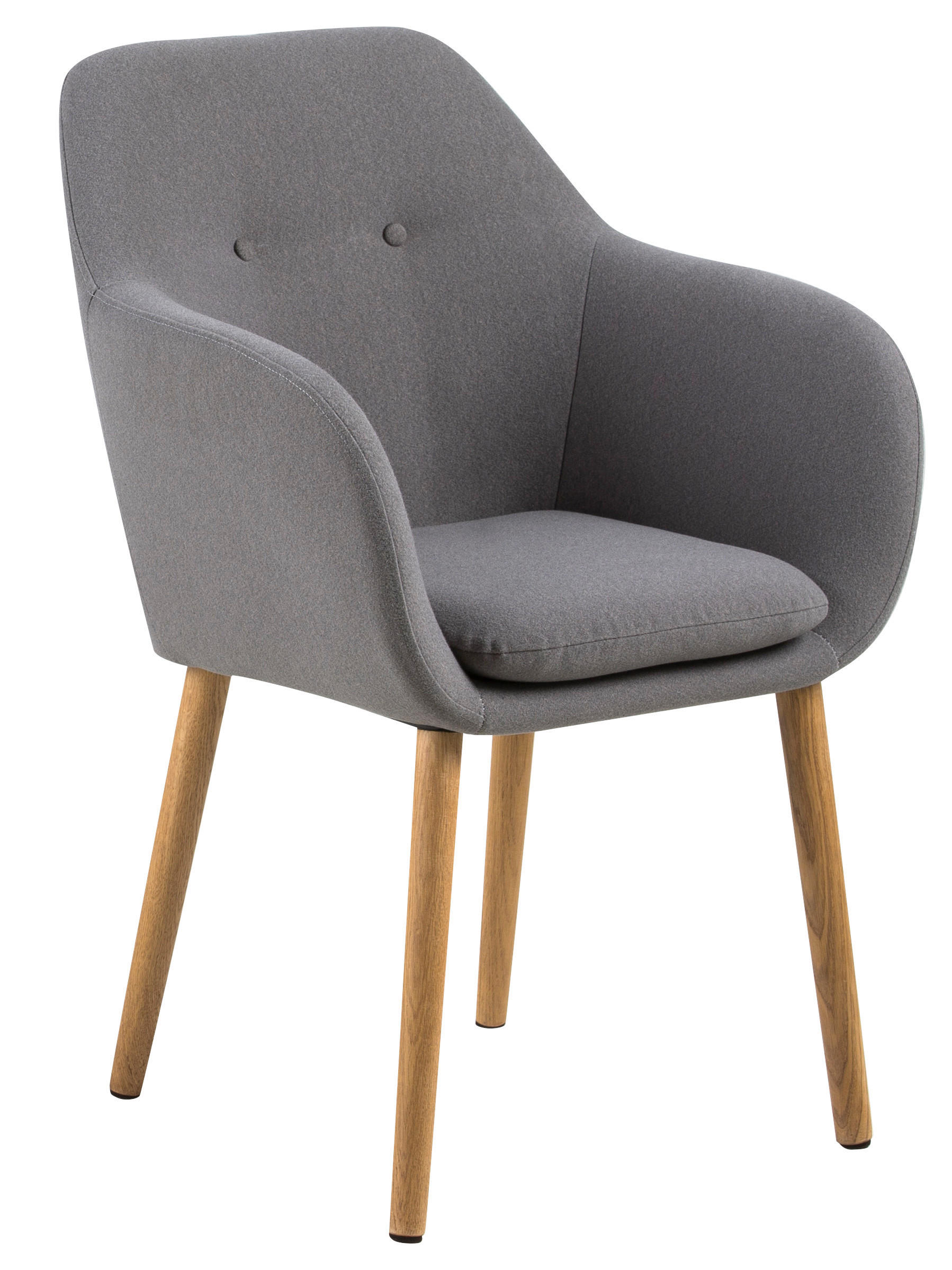 ARMLEHNSTUHL Hellgrau - Hellgrau, Design, Holz/Textil (57/83/59cm) - Ambia Home