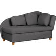 LIEGE  in Chenille, Flachgewebe Dunkelgrau  - Dunkelgrau, LIFESTYLE, Holz/Textil (180/97/85cm) - Novel