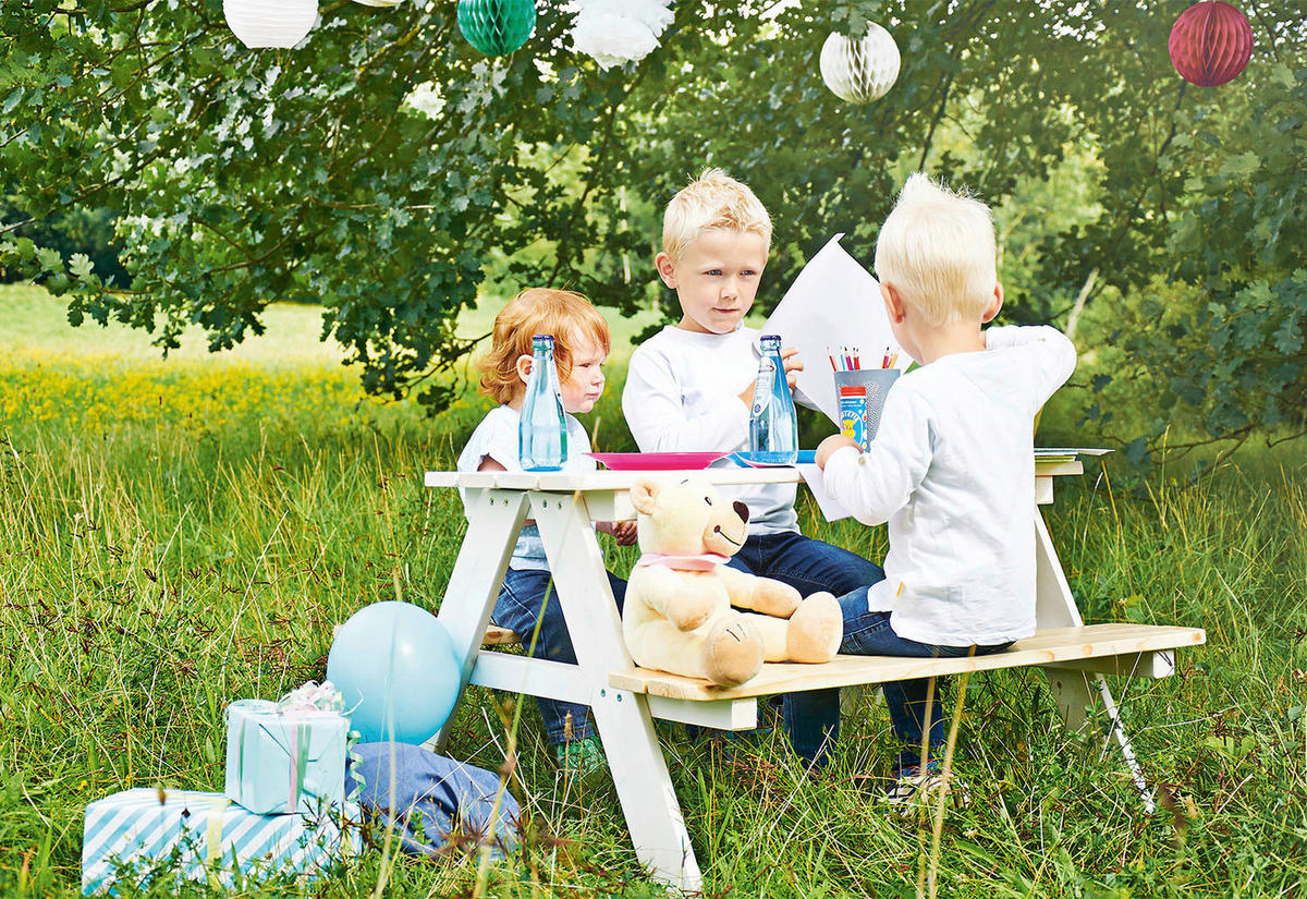 KINDERSITZGRUPPE Nicki für 4 Weiß  - Weiß, Basics, Holz (90/79/50cm) - Pinolino