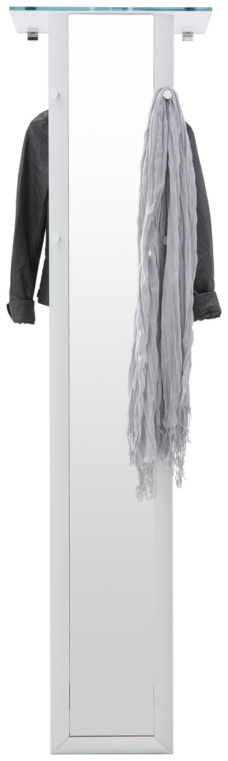 GARDEROBENPANEEL  in 52/195/35 cm  - Alufarben, Design, Glas/Metall (52/195/35cm) - Dieter Knoll