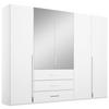 DREHTÜRENSCHRANK  in Weiß  - Chromfarben/Weiß, Design, Glas/Holzwerkstoff (251/223/60cm) - home24