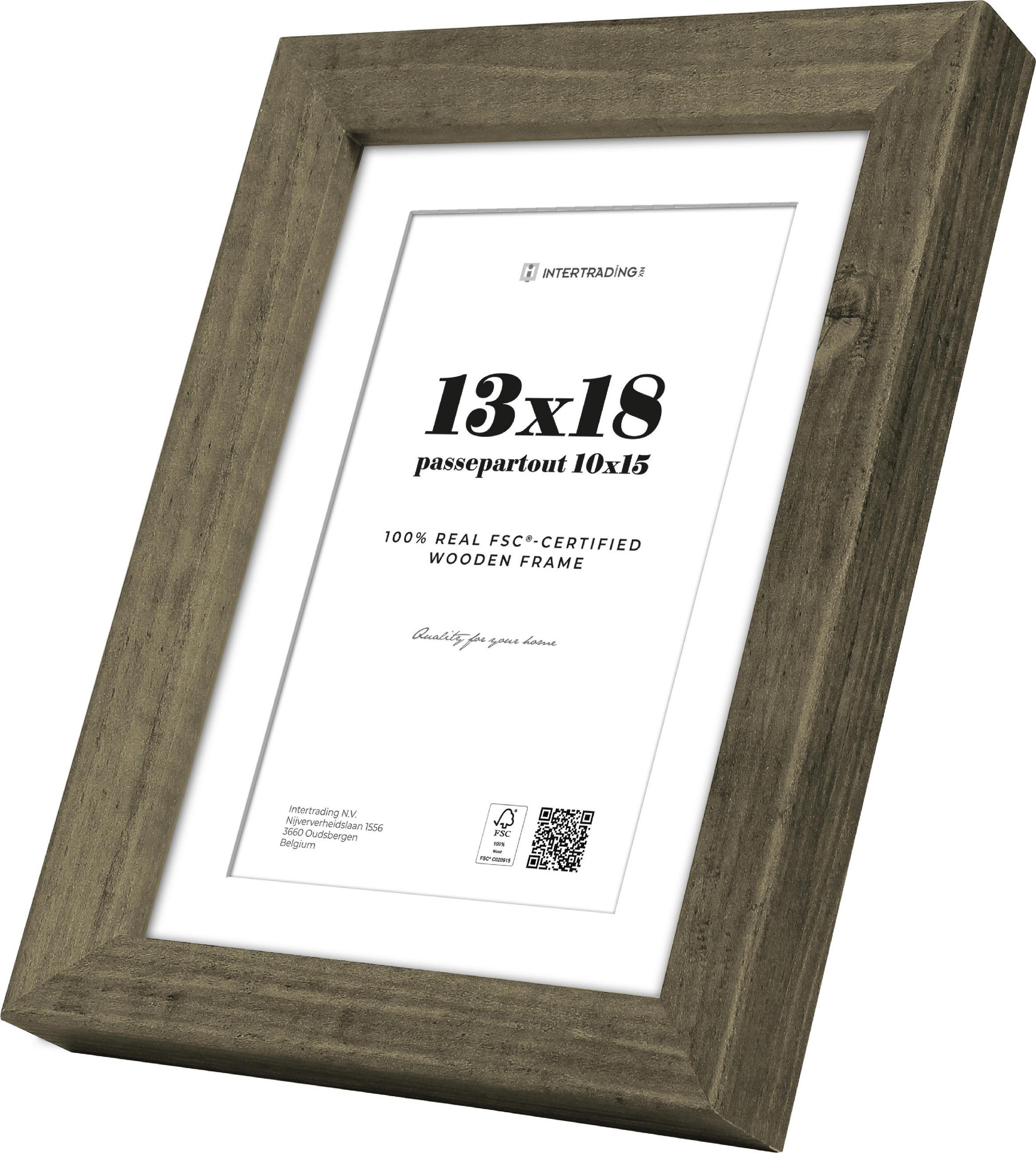 BILDERRAHMEN in Wengefarben  - Wengefarben, Basics, Holzwerkstoff (16,2/21,2/2,7cm)