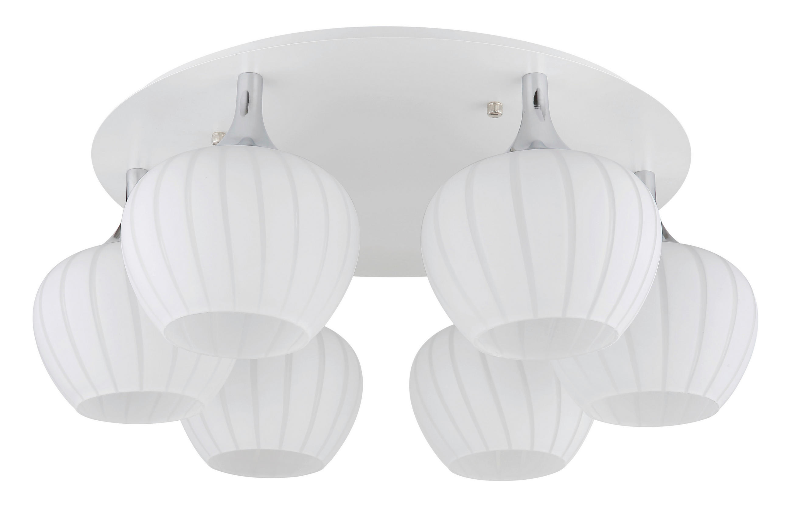 TAKLAMPA 65/25,5 cm  - kromfärg/opal, Klassisk, metall/glas (65/25,5cm) - Globo