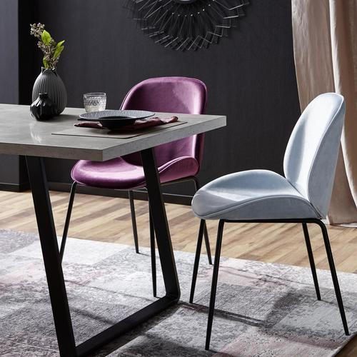 Stuhl Mit Samt Bezug In Taupe Entdecken