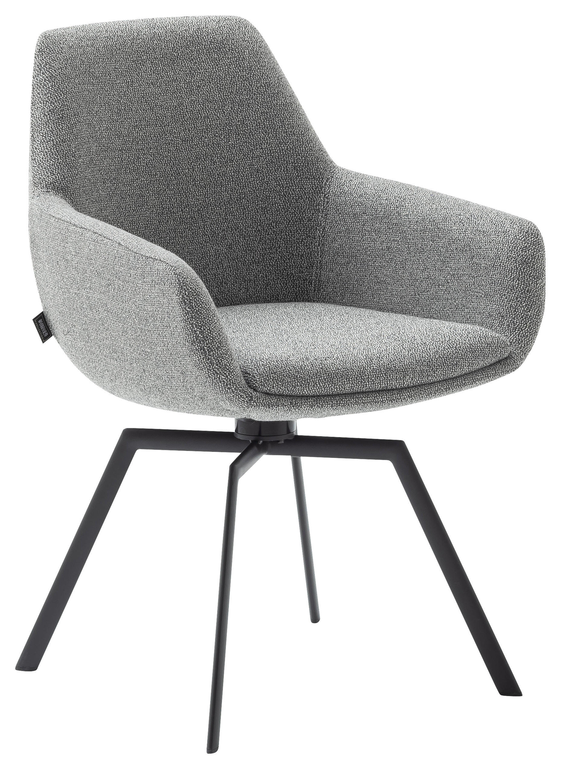 ARMLEHNSTUHL Struktur  - Anthrazit/Grau, Design, Textil/Metall (58/87/64cm) - Schöner Wohnen