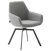 ARMLEHNSTUHL Struktur  - Anthrazit/Grau, Design, Textil/Metall (58/87/64cm) - Schöner Wohnen