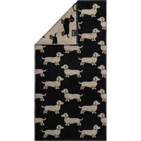 HANDTUCH We love dogs Beige, Schwarz  - Beige/Schwarz, Basics, Textil (50/100cm) - Cawoe