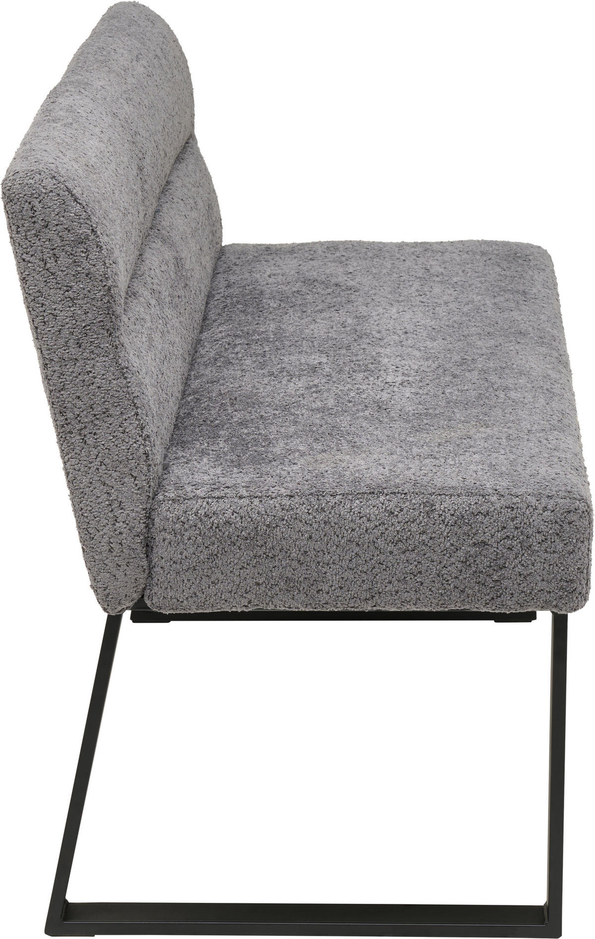 SITZBANK 140/83/61 cm Webstoff, Bouclé Dunkelgrau  - Dunkelgrau/Schwarz, KONVENTIONELL, Textil/Metall (140/83/61cm) - MID.YOU